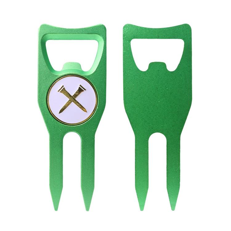 Golf Green Fork Aluminum Alloy Golf Divot Tool Smooth Edges Golf Practicing  Tool for Outdoor and Indoor Golf Ball Courts way
