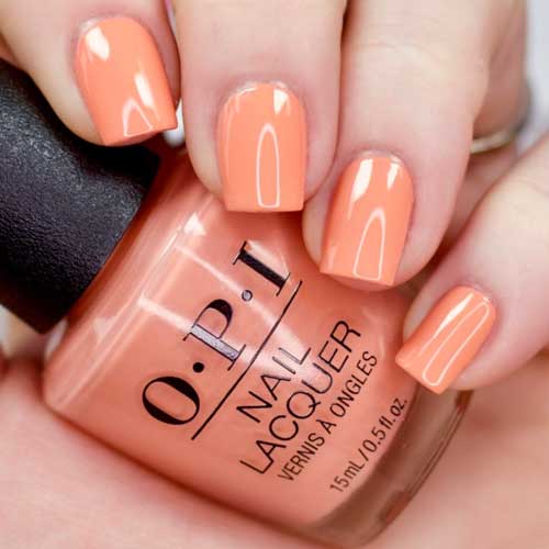 opi coral nail varnish