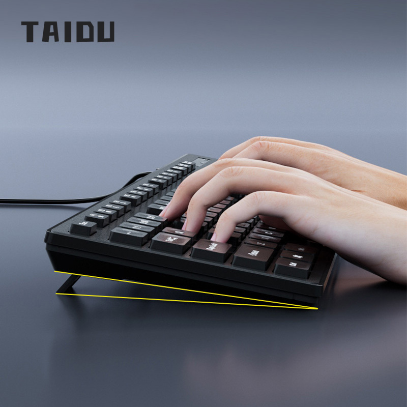 Computer keyboard desktop game office typing home notebook external silent wired chocolate film keyboard