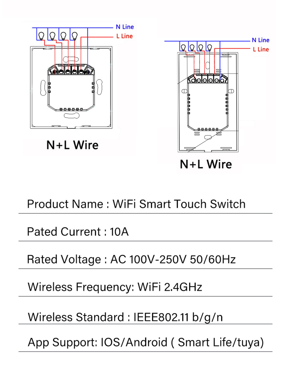 Vịt cửa hàng [Giao hàng nhanh] tuya Wifi đèn thông minh chuyển đổi màn hình cảm ứng chuyển đổi điều khiển bằng giọng nói không dây tường thiết bị chuyển mạch 1/2/3/4 Gang công tắc cảm ứng thông minh Nhà ánh sáng nút tường cuộc sống thông minh điều khiển b