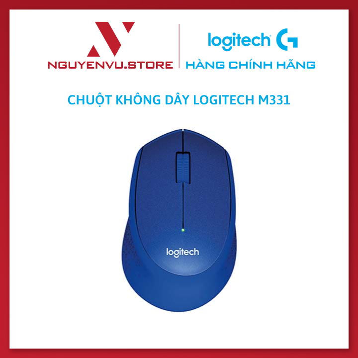 Logitech Wireless Mouse m331 silent-Blue-authentic product