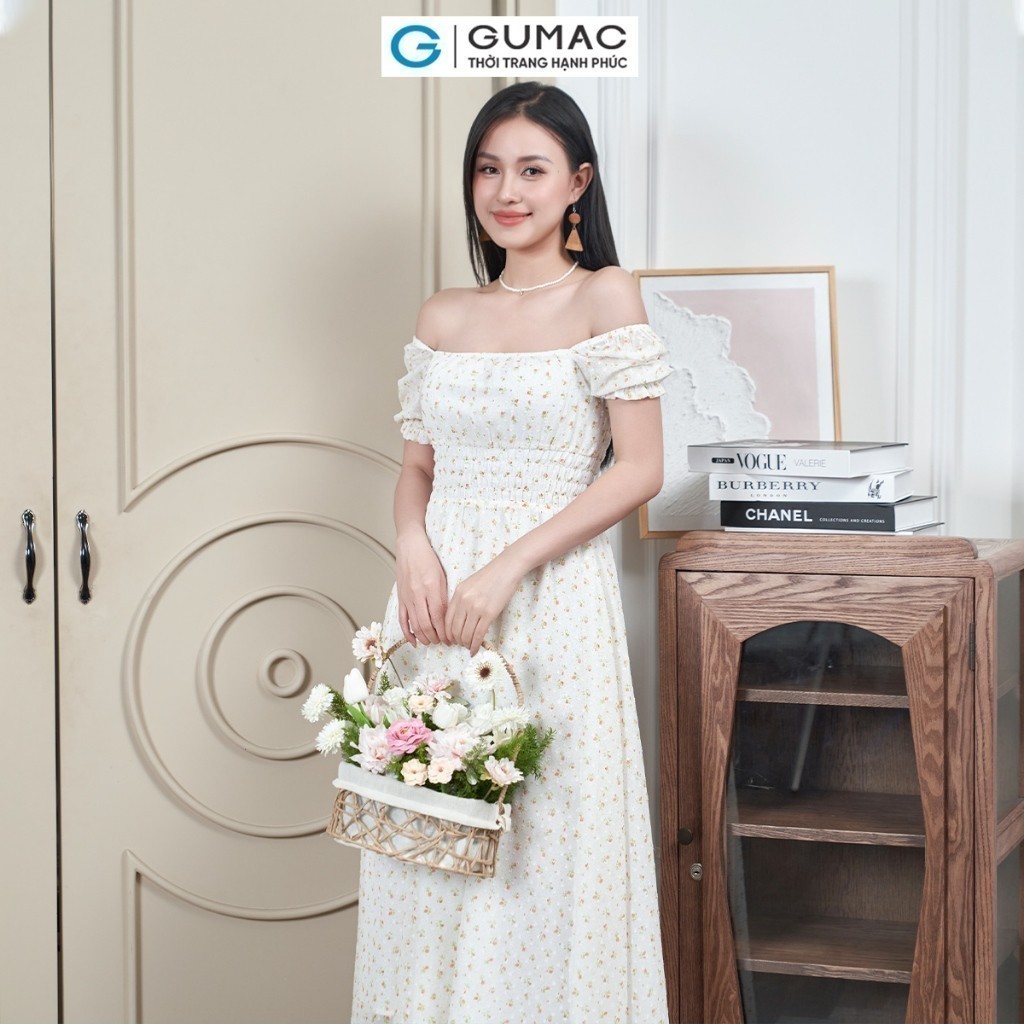 [15 - 17.6 |Voucher 8-15%] Đầm nữ maxi tay phồng thời trang GUMAC DE04017