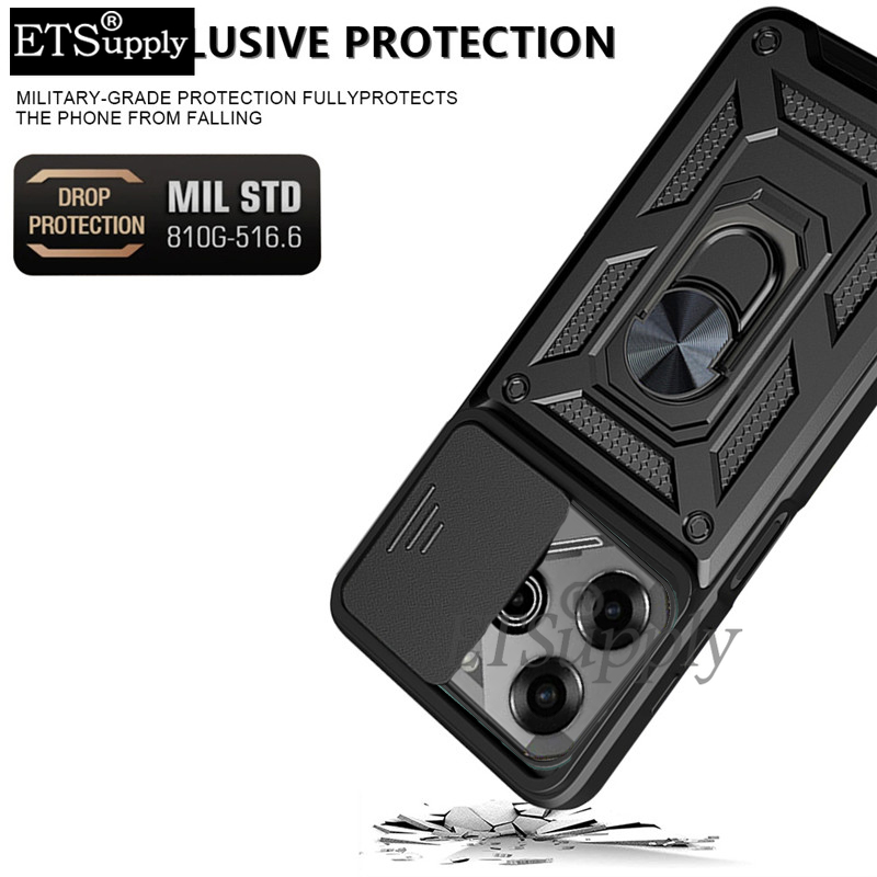 Phone case Tecno Pova 6 Pro Armor Ring Case Cover Adsorb Car Holder Shockproof Camera Protection Cover Back Cover Tecno Pova 6Pro Case.