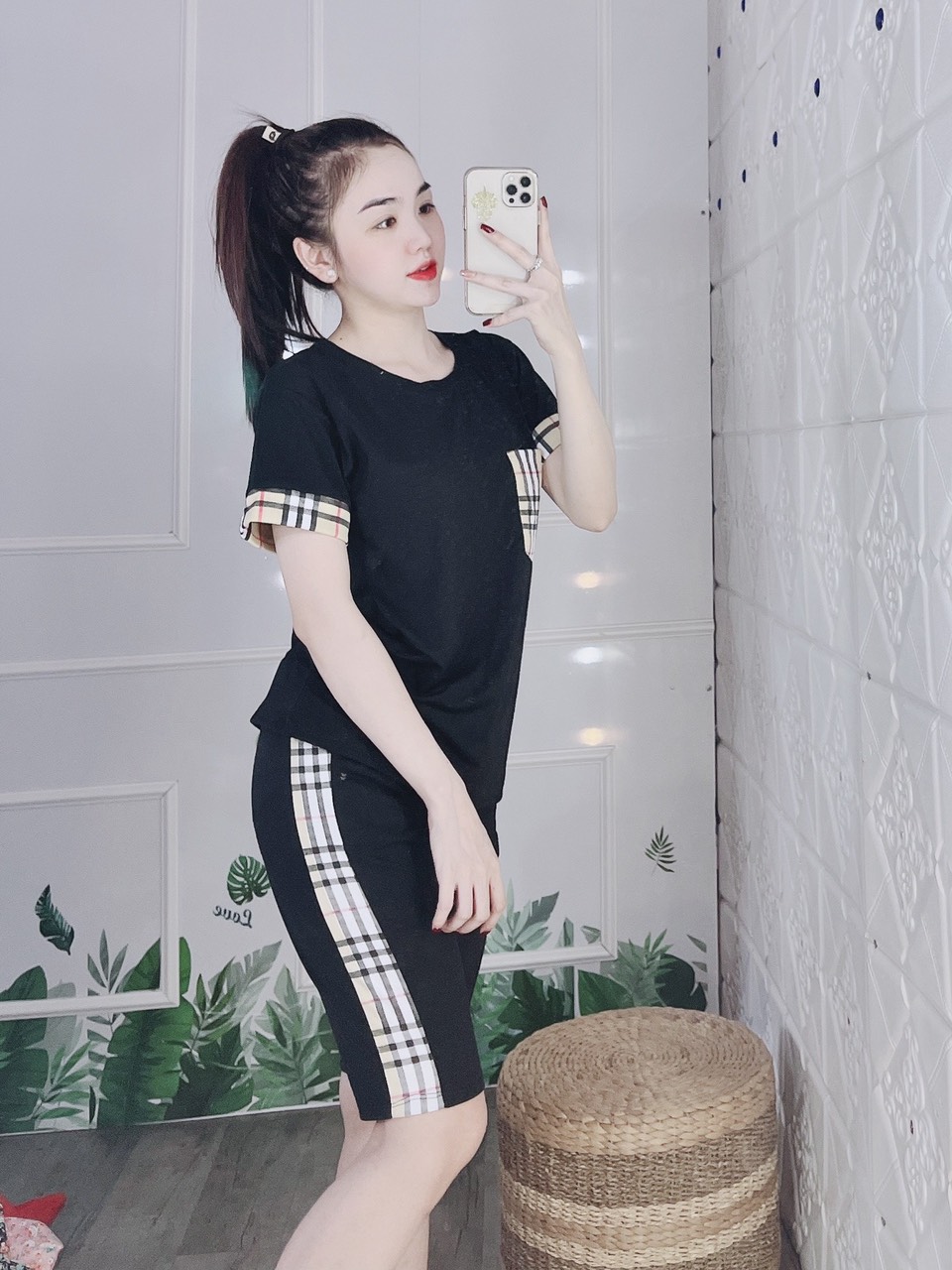 Bộ đồ thun lửng, set đồ thun lửng dễ thương chất vải thun cotton 4 chiều