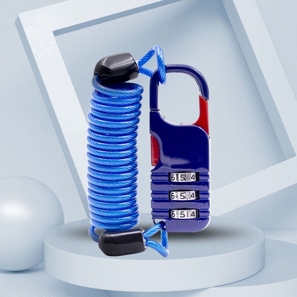SWALLOWED Mini Metal Safety Accessories Cable Bicycle Accessories Cable Lock Bicycle Lock Security Lock Cable Lock Helmet Lock