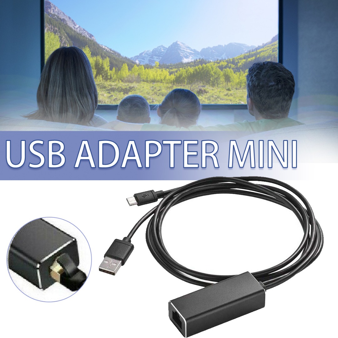 BOKALI NEW 1PC Ethernet LAN USB Adapter Micro USB to RJ45 for Amazon Fire Stick Chromecast Durable