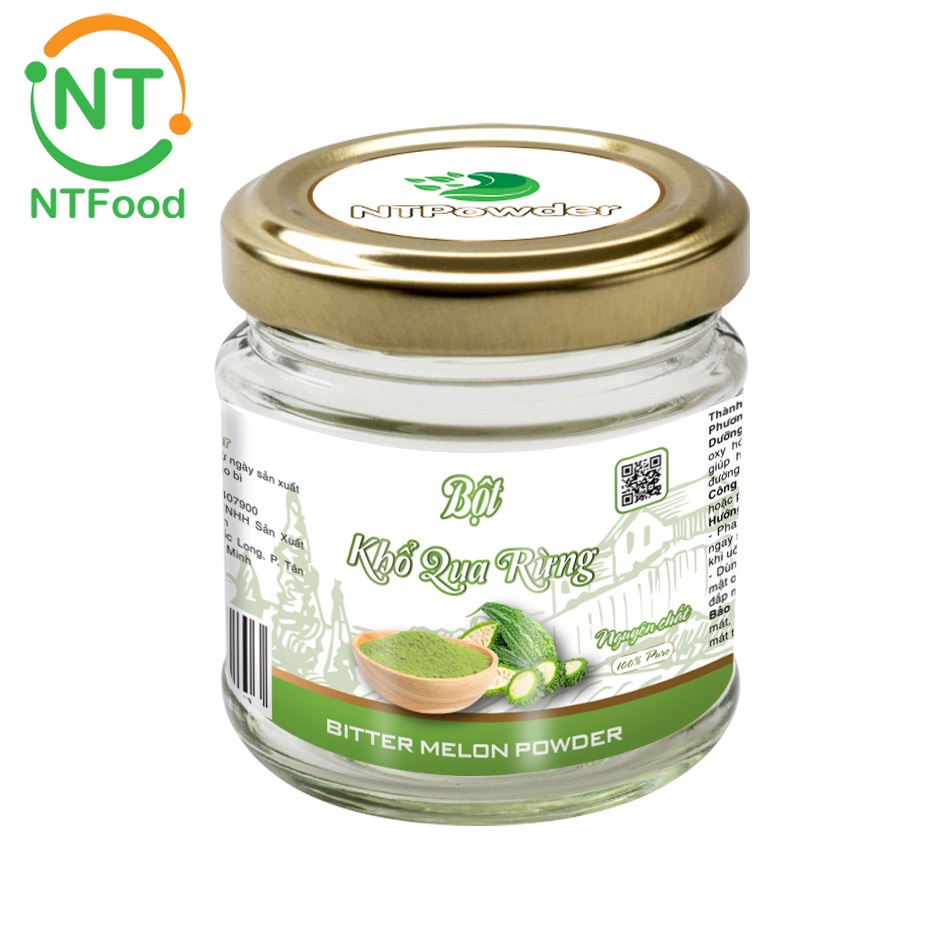Bột khổ qua rừng sấy lạnh nguyên chất ntpowder - tốt cho sức khỏe, ngăn ngừa mụn, chống lão hóa da - nhất tín food