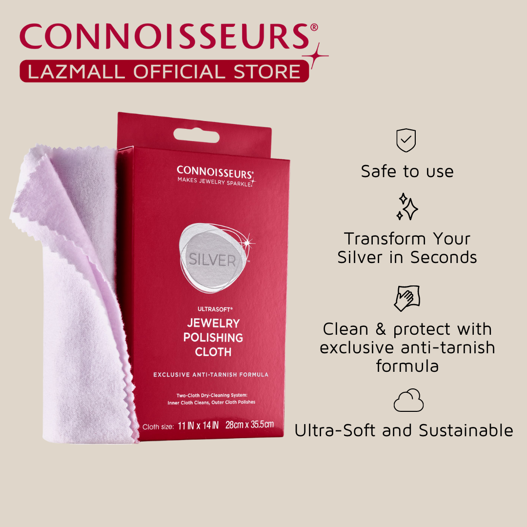 Connoisseurs UltraSoft Silver Jewelry Polishing Cloth - Large Size