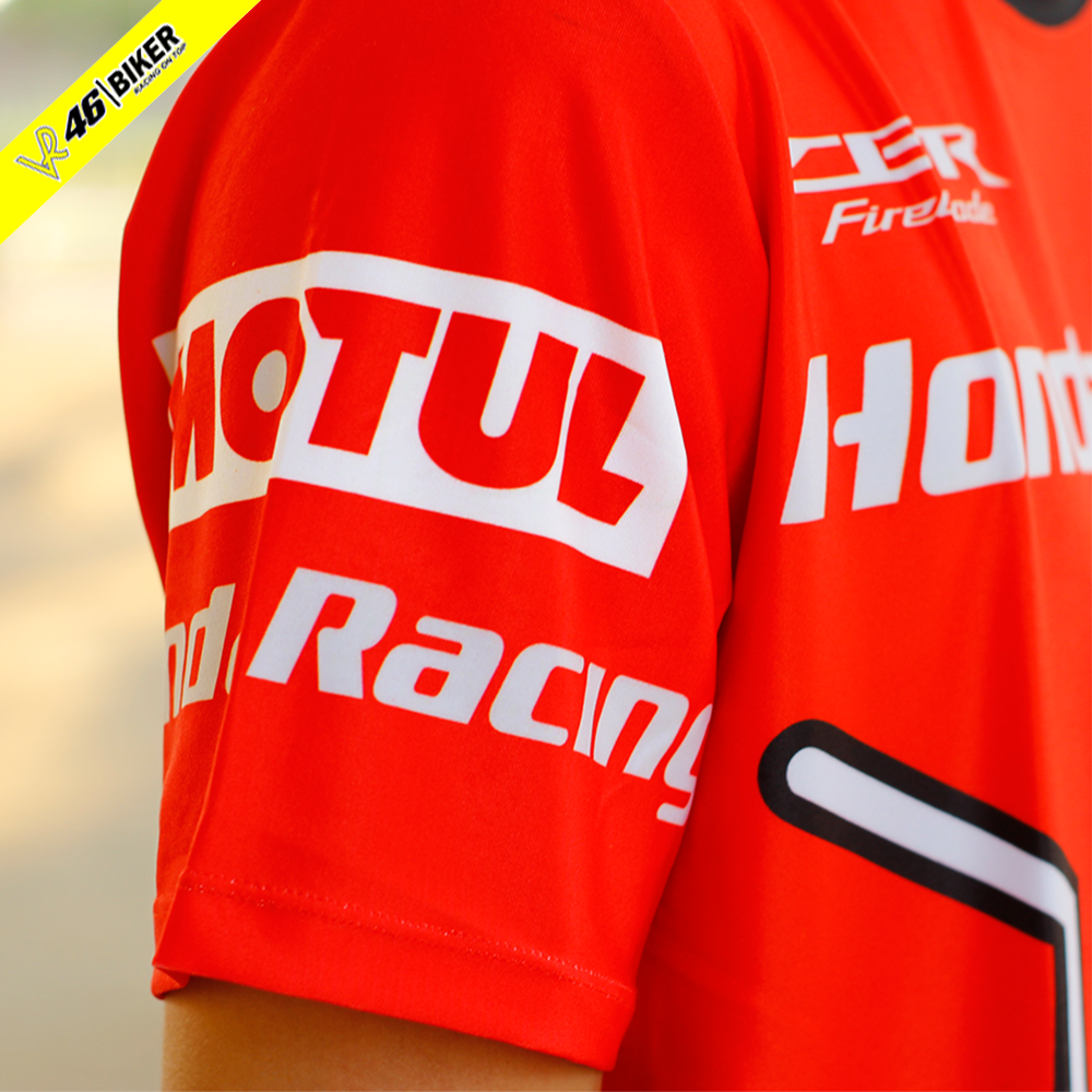 Áo thun xe máy HONDA ĐỎ ngắn tay