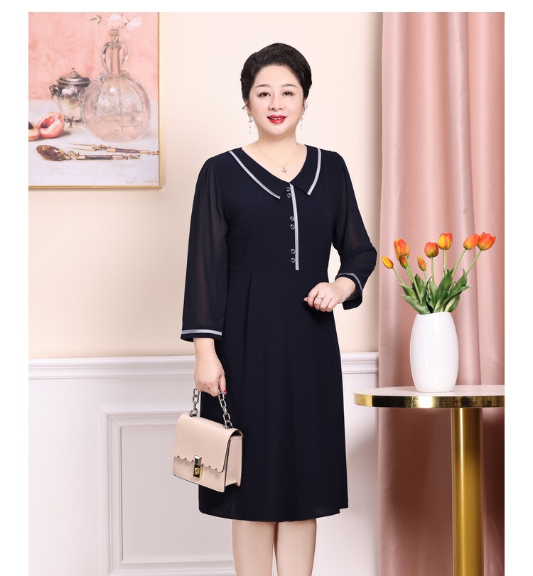 Đầm trung niên thanh lịch sang trọng bigsize - BSa522