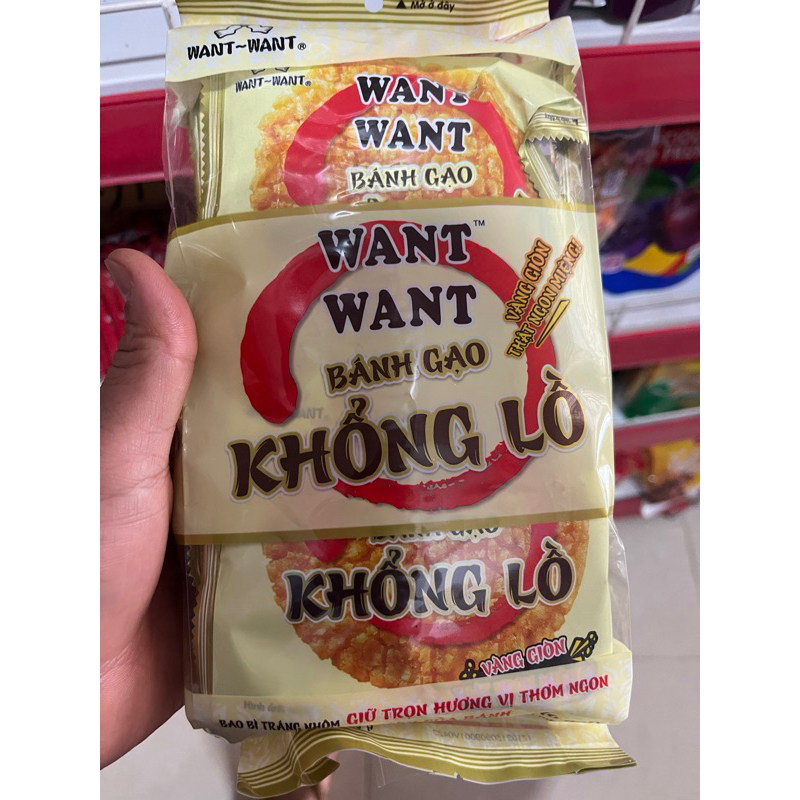 1 bịch bánh gạo khổng lồ want want 135g
