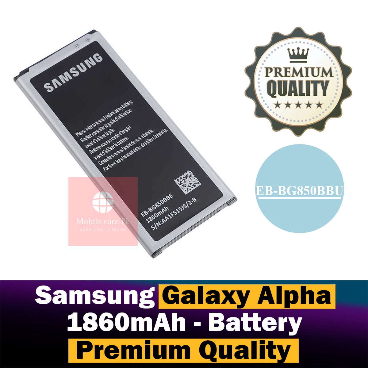 Samsung Galaxy Alpha Battery EB-BG850BBU Replacement Premium Quality 1860mah Battery For Samsung Galaxy Alpha