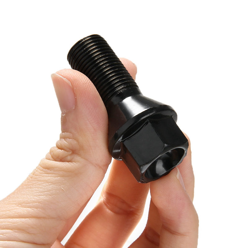 Oasis Auto-5Pcs M14 x 1.25 Black Wheel Locking Lug