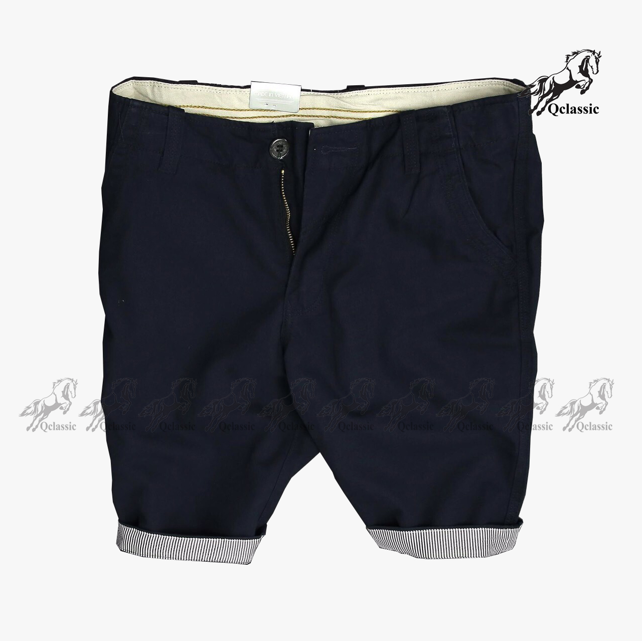 Quần short nam dây kéo mềm mịn