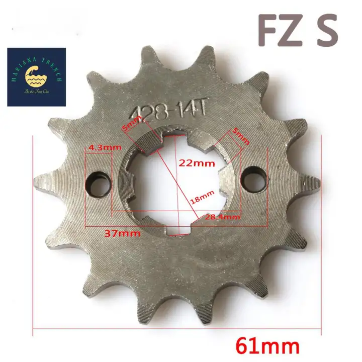 Front Chain Sprocket For Yamaha FZ-S V1, V2 & V3 Bike of 428-14T Tooth