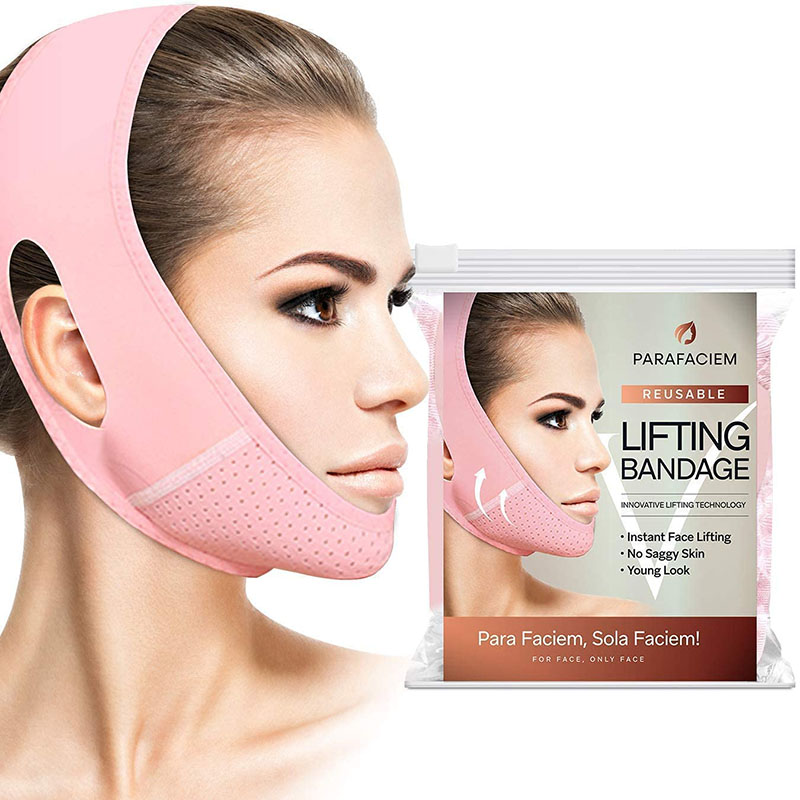 fashion Reusable V Line lifting Mask Facial Slimming Strap - Double Chin Reducer - Chin Up Mask Face Lifting Belt - V Shaped Slimming Fa. 