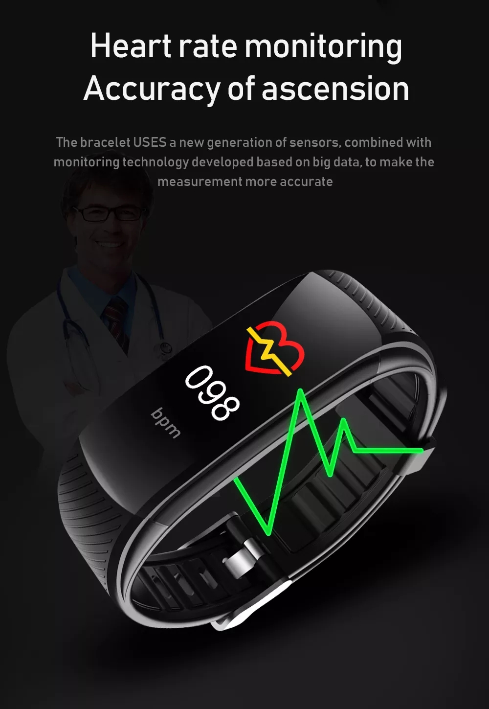 C6S Band Smart Watch Fitness celet Tracker Pro 0.96