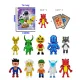 [UNHJ] 24pcs Stumble Fall Guys Action Figures Toys Game Character Card PVC Model Kawaii Anime Collection Dolls Kids Gifts. 