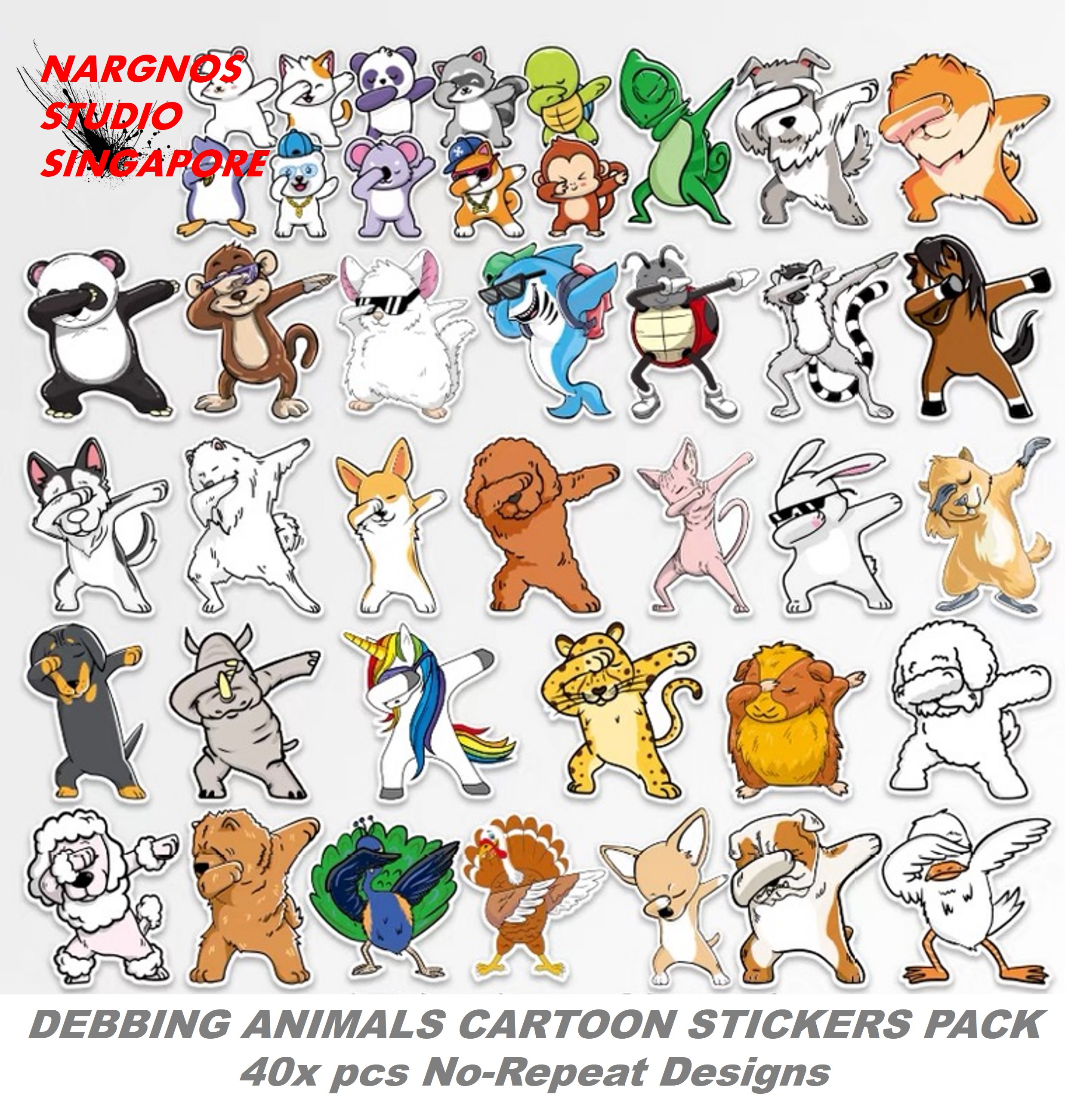 Cartoon stickers singapore discount