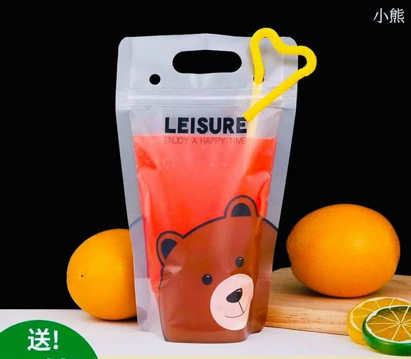 SET 10 TÚI ZIP ĐỰNG TRÀ SỮA IN HÌNH 2 MẶT (GIAO NGẪU NHIÊN)