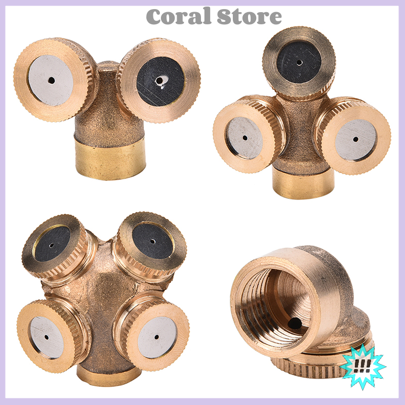 【Coral】💖【HOT SALE】🎈🎈 Adjustable Brass Spray Misting Nozzle Garden Sprinklers Irrigation Fitting