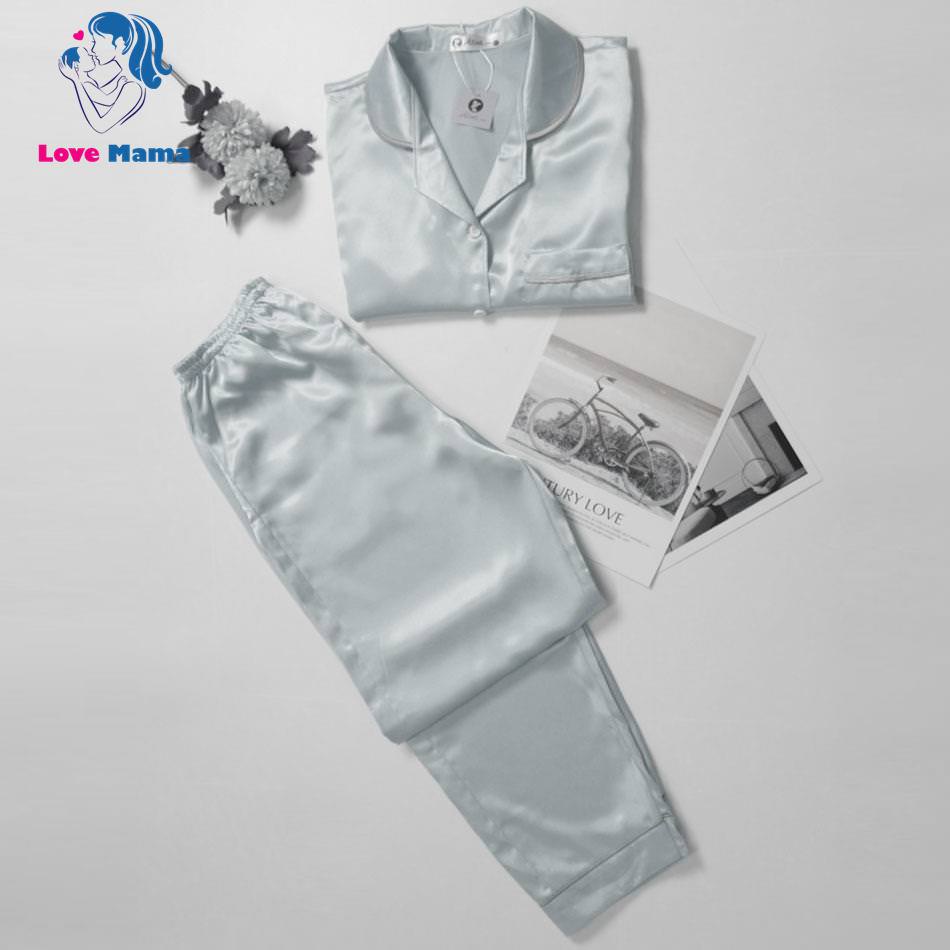 Bộ pijama dài tay lụa cao cấp