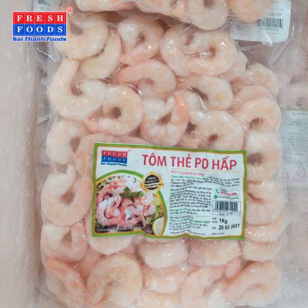 [HCM] Tôm thẻ PD hấp ( 1Kg/ Túi) - SaiThanhFoods