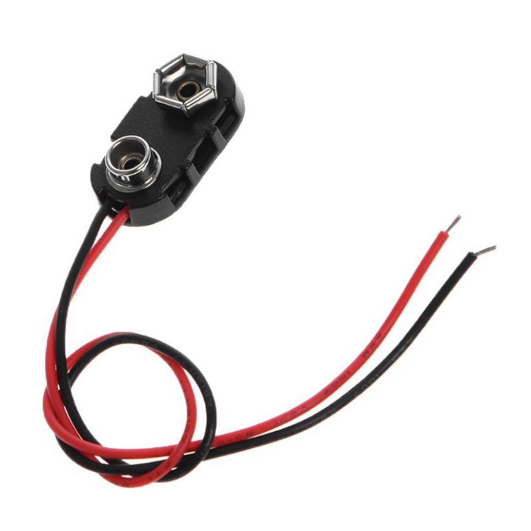 Đầu Kẹp Nối Pin PP3 9V 150mm Màu Đen Đỏ