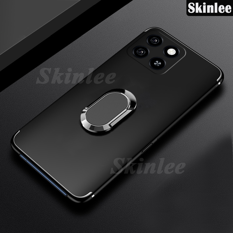 Phone case For ZTE Blade A55 A35 Back cover Finger Metal Ring Kickstand Car Holder Matte Soft Silicone Cover For ZTE Blade A55 Blade A35 Cover cases.