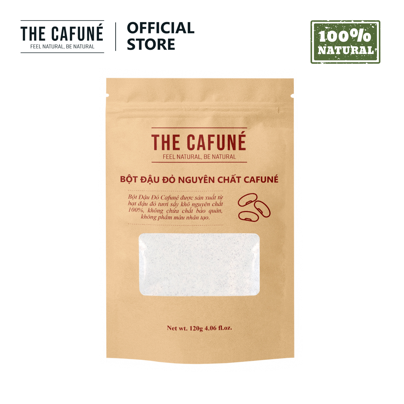 Bột đậu đỏ Cafuné – hữu cơ nguyên chất 100% (120 Gram)