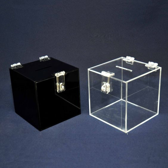 Thùng phiếu mica, hòm thư mica, thùng thư mica, thùng bốc thăm mica, Nhiều kích thước