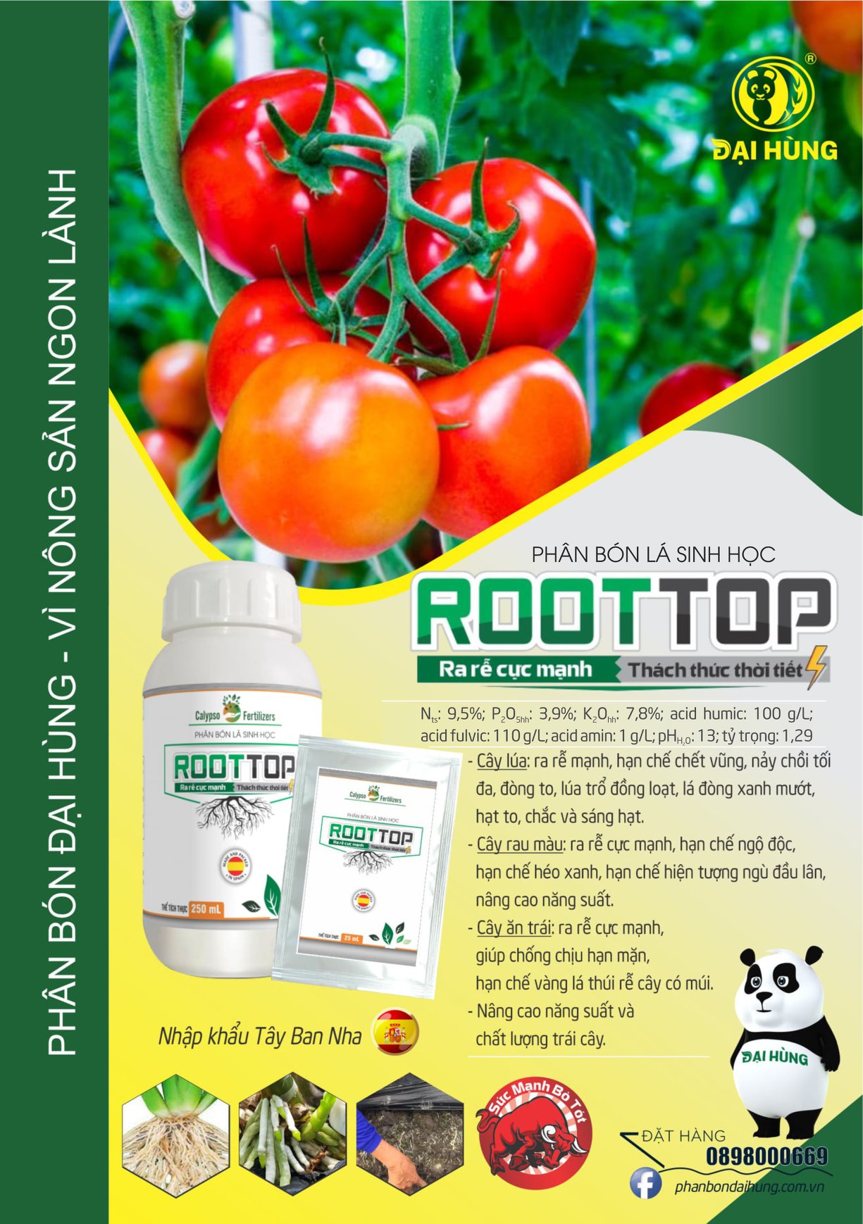 ROOT TOP 250ML - SIÊU KÍCH RỄ, SIÊU NUÔI TRÁI (TÂY BAN NHA)