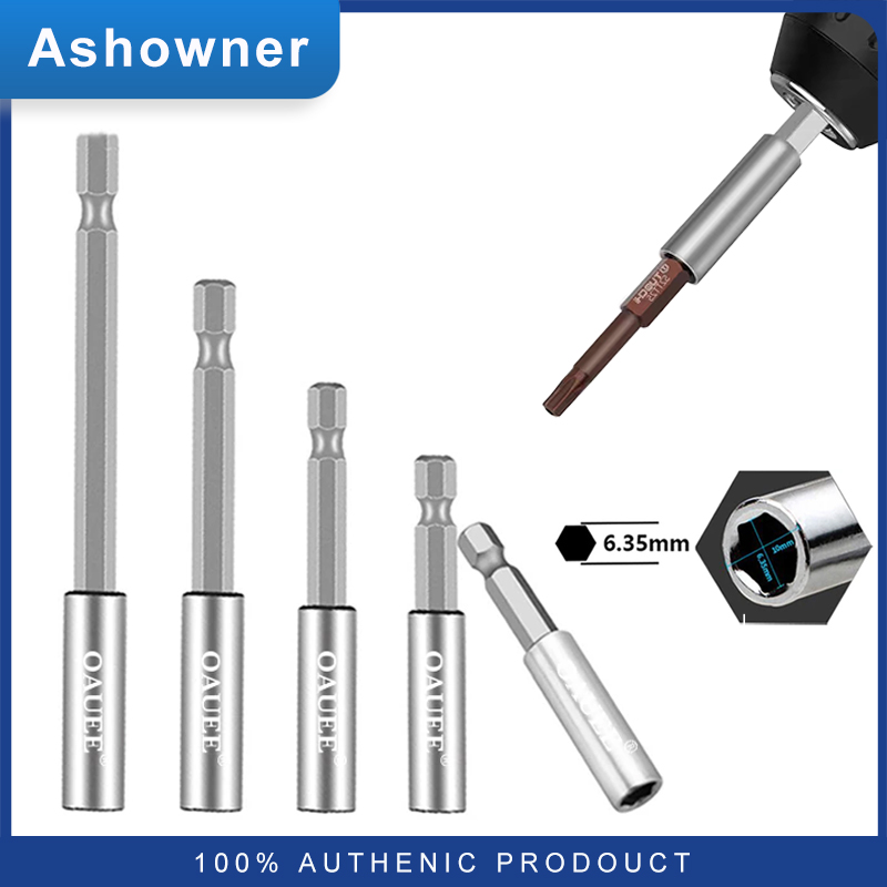 1/4" Shank Long Handle Magnetic Screw Bits Extension Rod Quick Change Bit Screwdriver Tip Holder Hand for Electric Screwdriver
