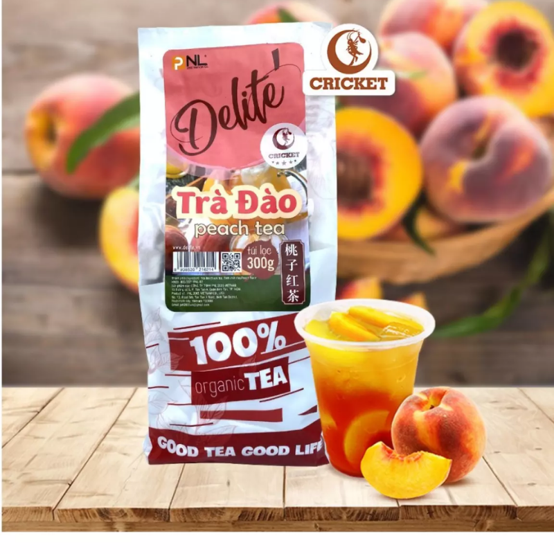 Trà đào túi lọc cao cấp DELITE (300g)