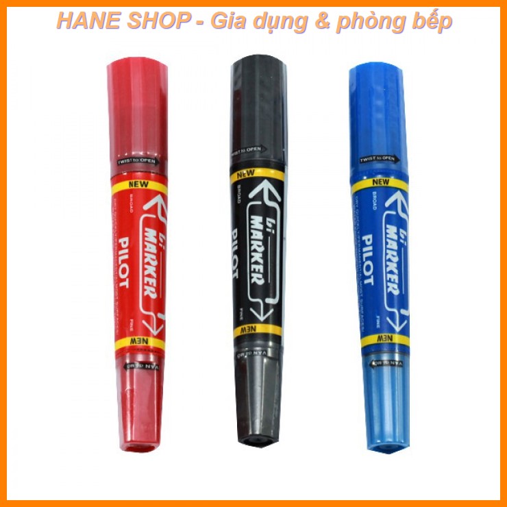 Bút lông dầu PILOT 3 màu xanh đỏ đen