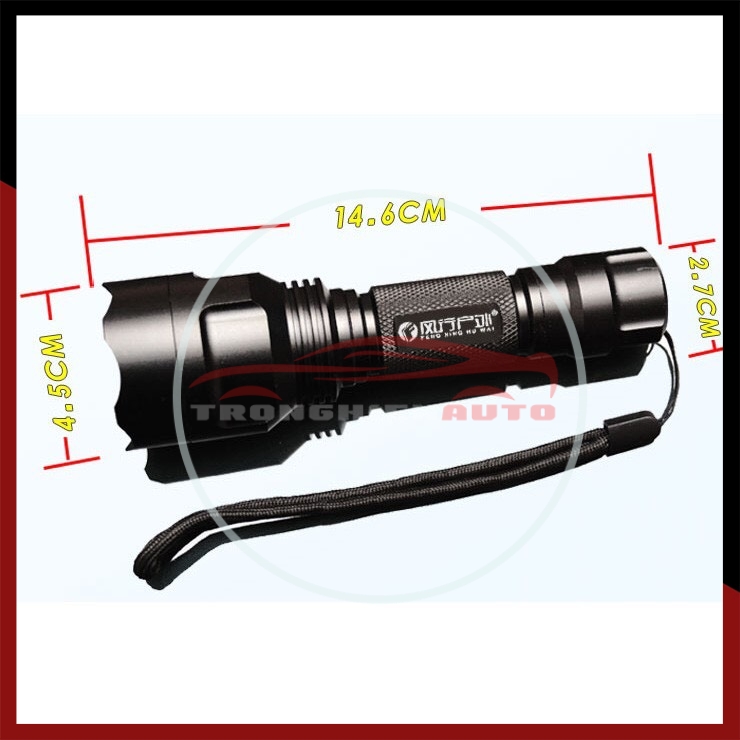 Đèn Pin LED C8 Q5 Siêu Sáng (tặng pin sạc DoublePow 3000mAh và cốc sạc)