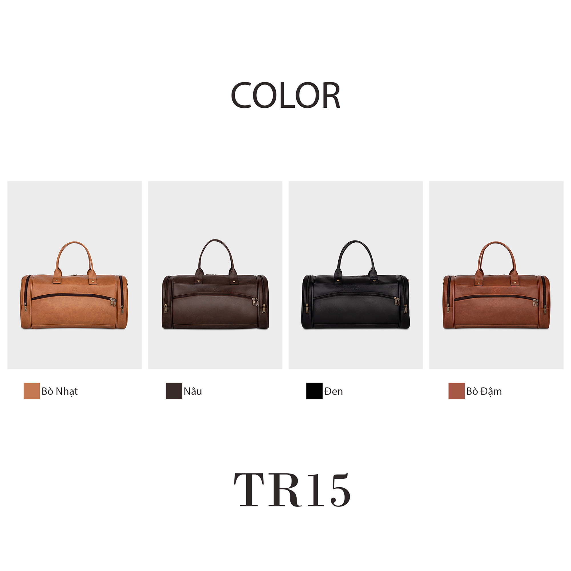 Túi du lịch Lata (Thời trang nam tiện lợi cỡ lớn - Túi da TR15)