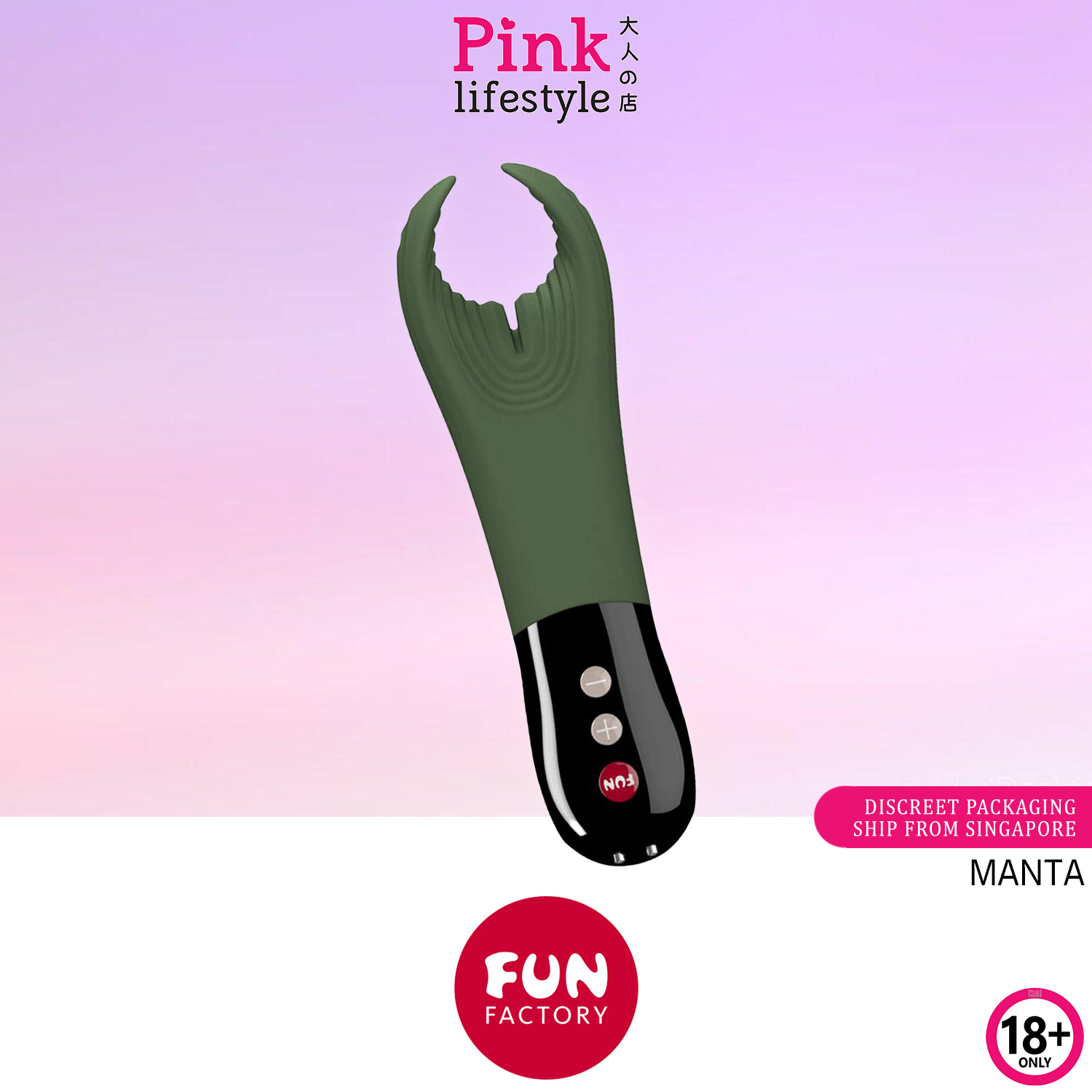 FUN FACTORY MANTA Moss Green
