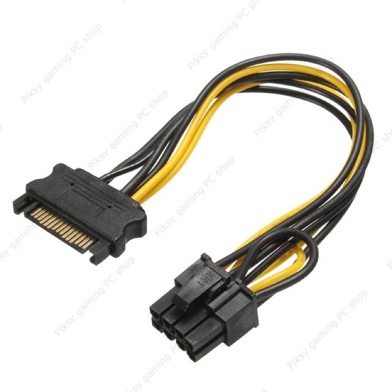 Dây cáp chuyển nguồn sata ra 8 đầu pin vga