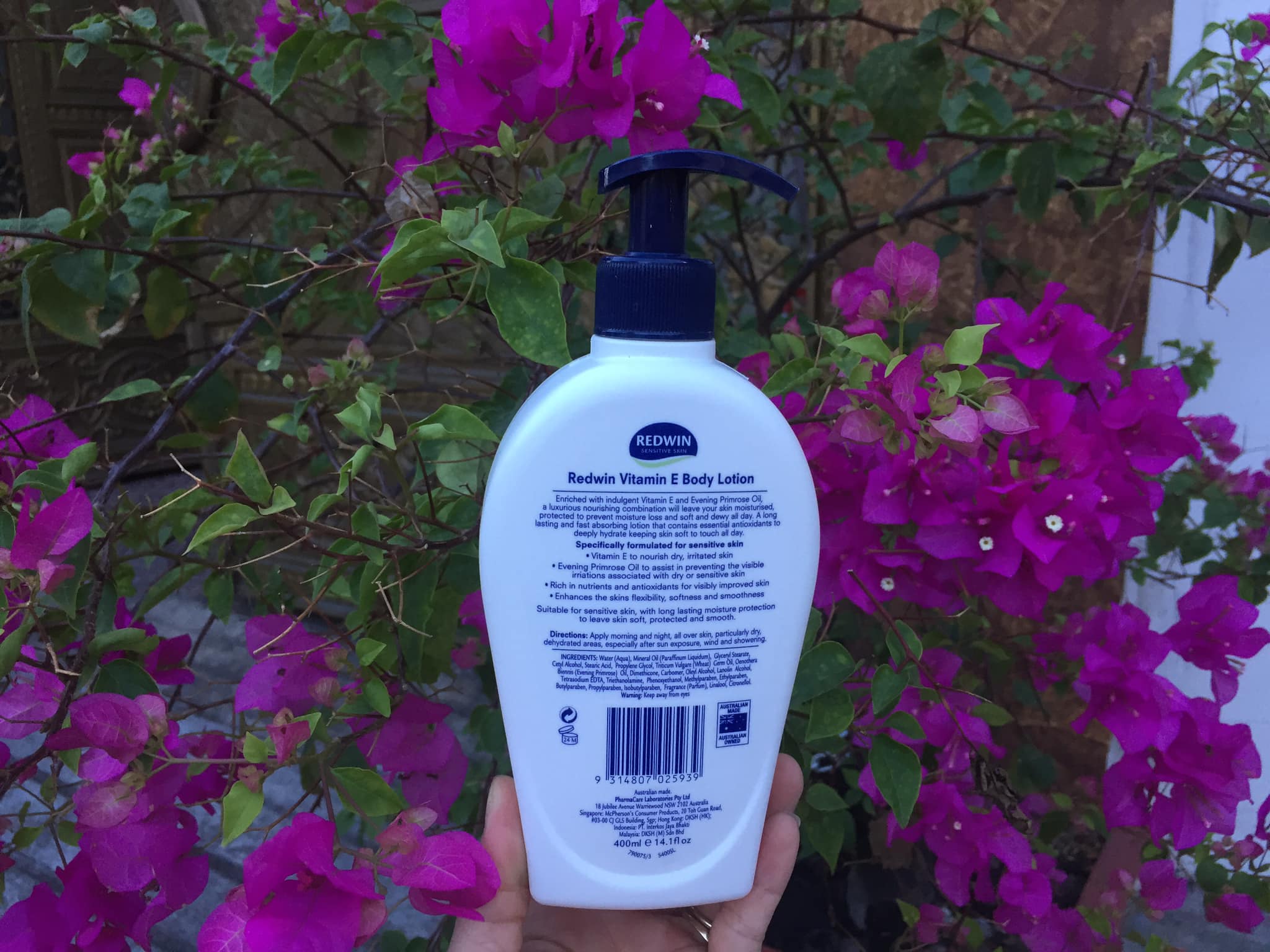 Dưỡng thể Úc Redwin Vitamin E 400 ml mịn màng da