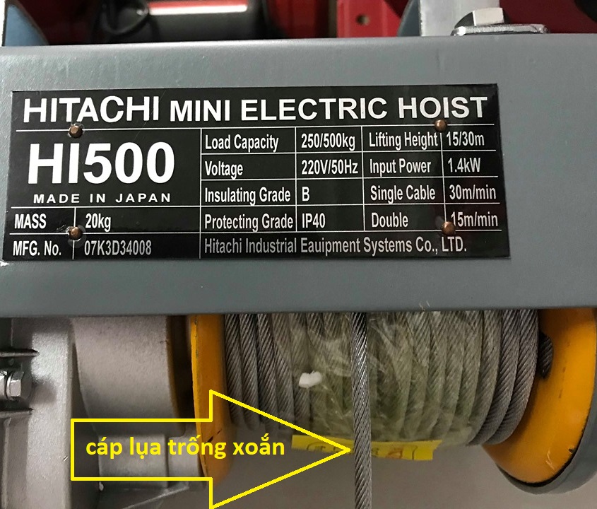 máy tời điện hitachi