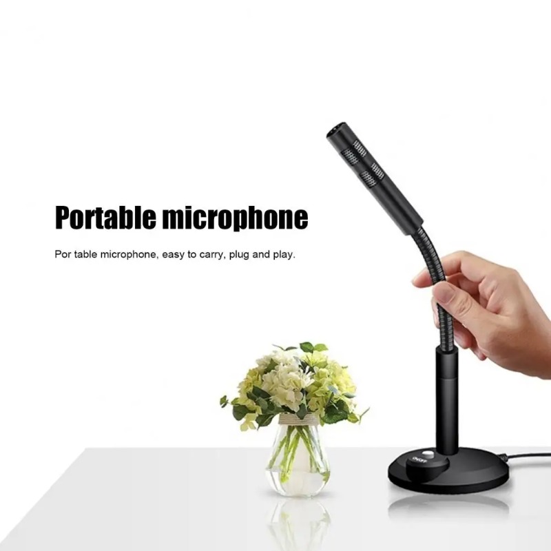 【Ready Stock+FREE Shipping+COD 】K6/K10 Useful USB/3.5mm Jack Mini Condenser Headset Microphone Professional Computer Microphone Wide Application for Meeting.