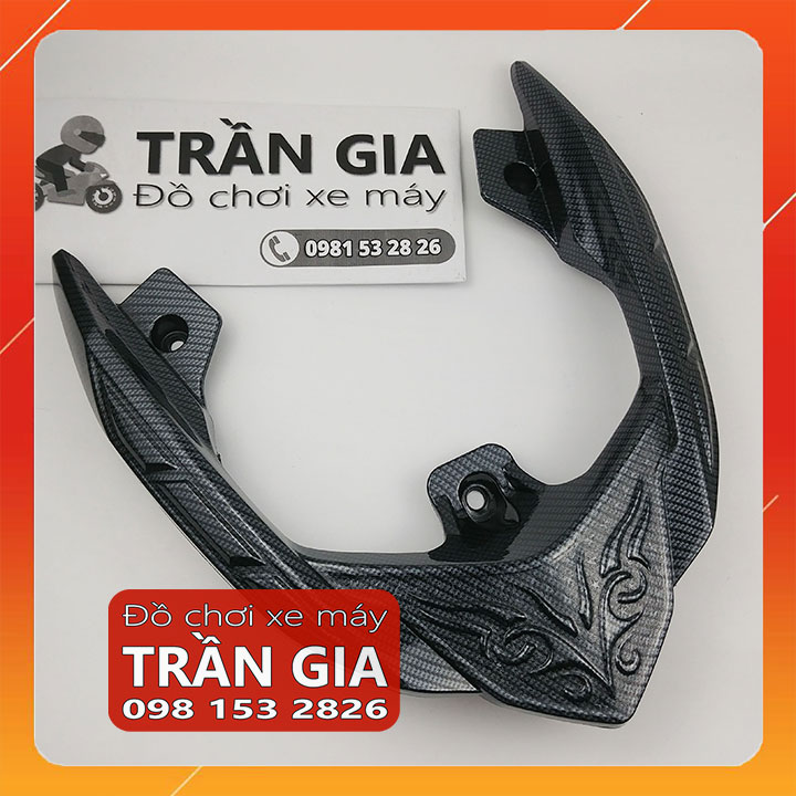 [FreeshipMAX] Ốp cảng sau xe AB airblade 2016-2017-2018-2019 ốp tay dắt air blade xi inox cacbon carbon - phụ kiện trang trí đồ kiểng