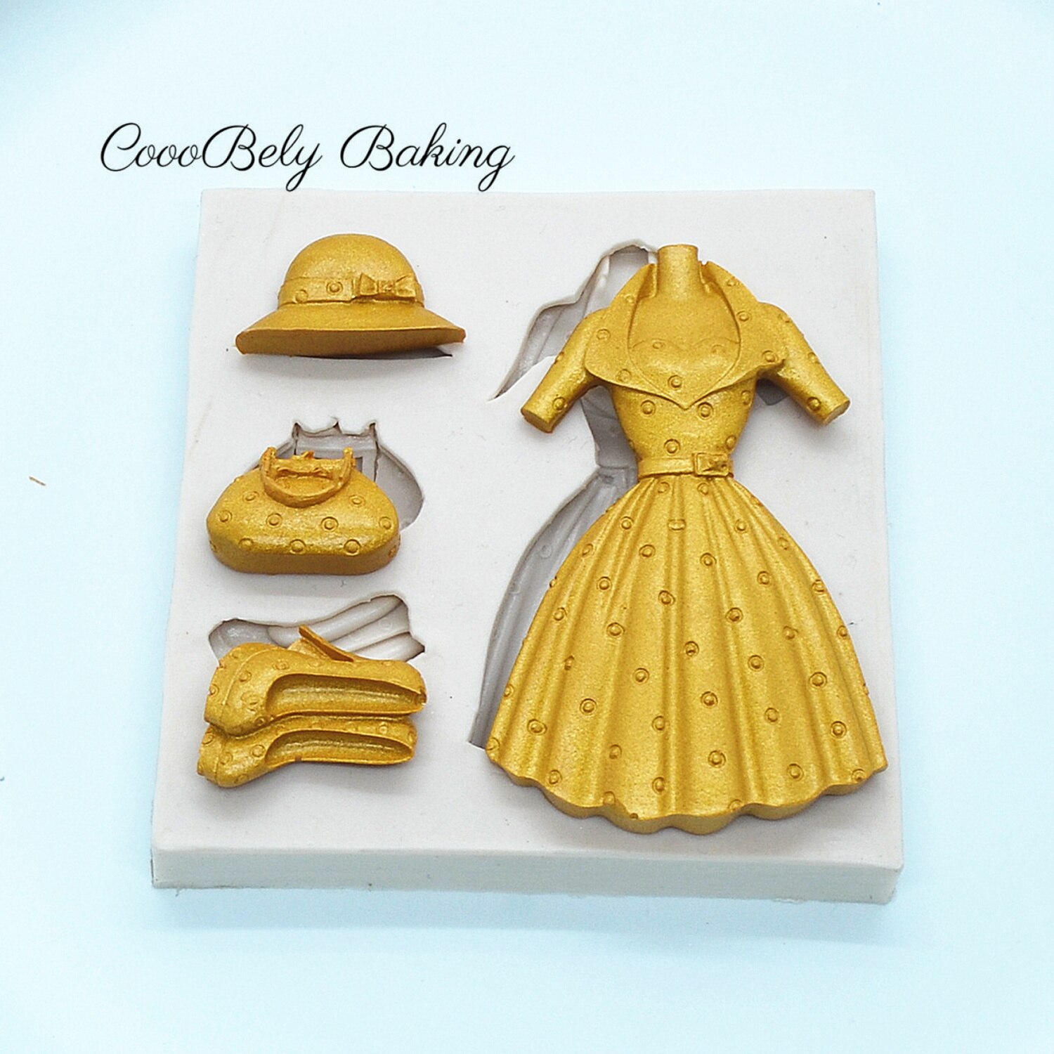 Skirt Silicone Mold Fondant Cake Decoration Silicone Mold Hand Made Decorating Hat Shoes Chocolate Candy Molds