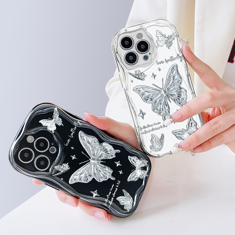 FELMYST%20for%20Honor%2020%20Huawei%20Nova%205T%20Back%20Cover%20Silver%20Butterfly%20Pattern%20Soft%20Texture%20Wavy%20Edge%20Silicone%20Phone%20Case%20-%20Image%207