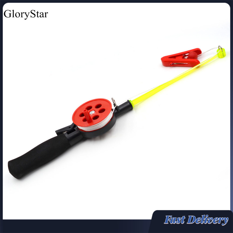 GloryStar Kids Ice Fishing Rod Plastic Fishing Pole Portable