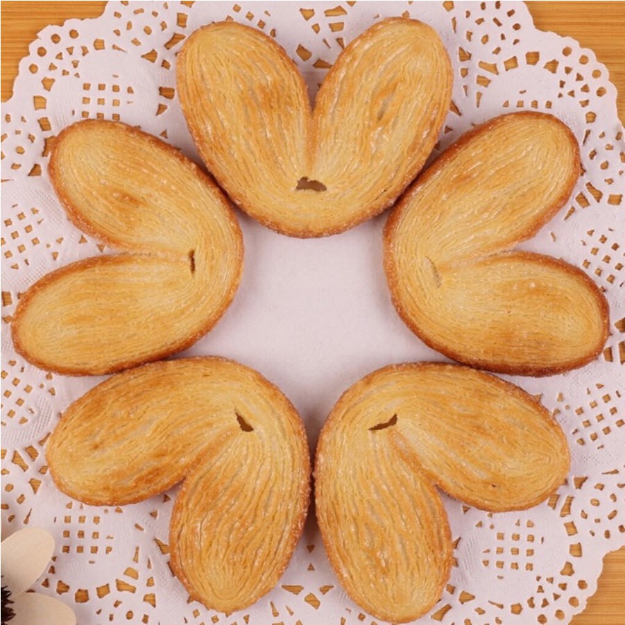 Bánh mỳ sấy hình trái tim Palmier hiệu Sanritsu Genji gói 183gr