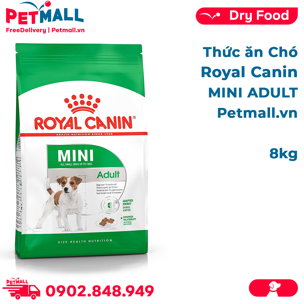 Thức ăn chó Royal Canin MINI ADULT 8kg Petmall