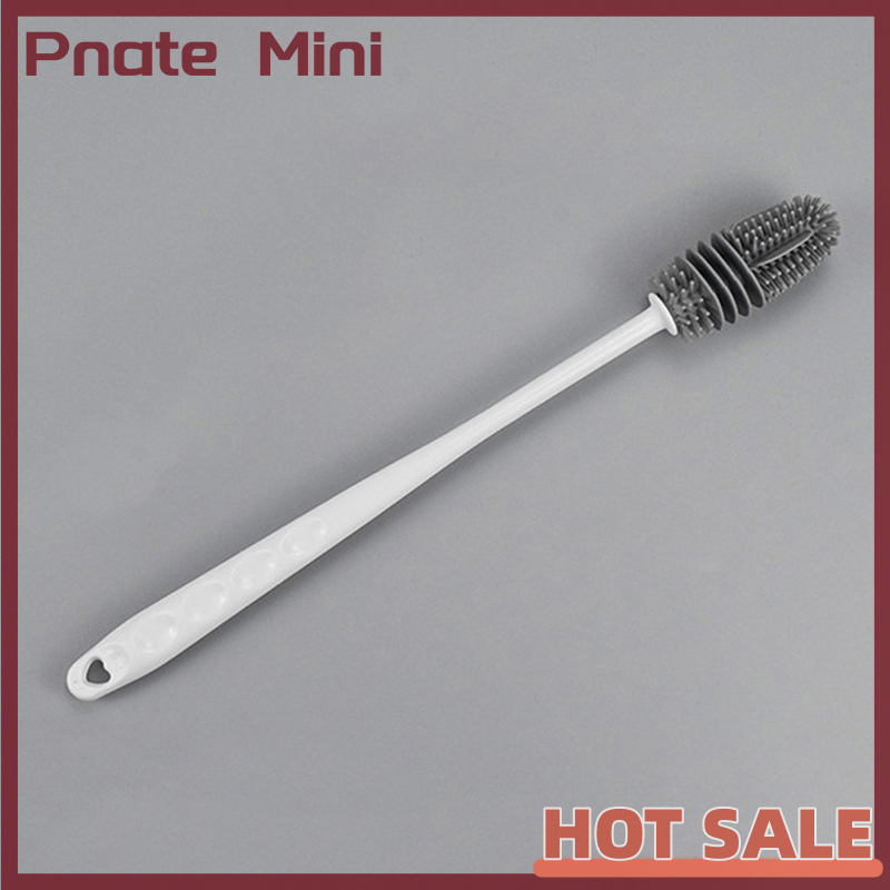 Pnate Silicone Cup Brush Cup Scrubber Glass Cleaner Kitchen Cleaning Tool Long Handle Drink Wineglass Bottle Glass Cup Cleaning Brush