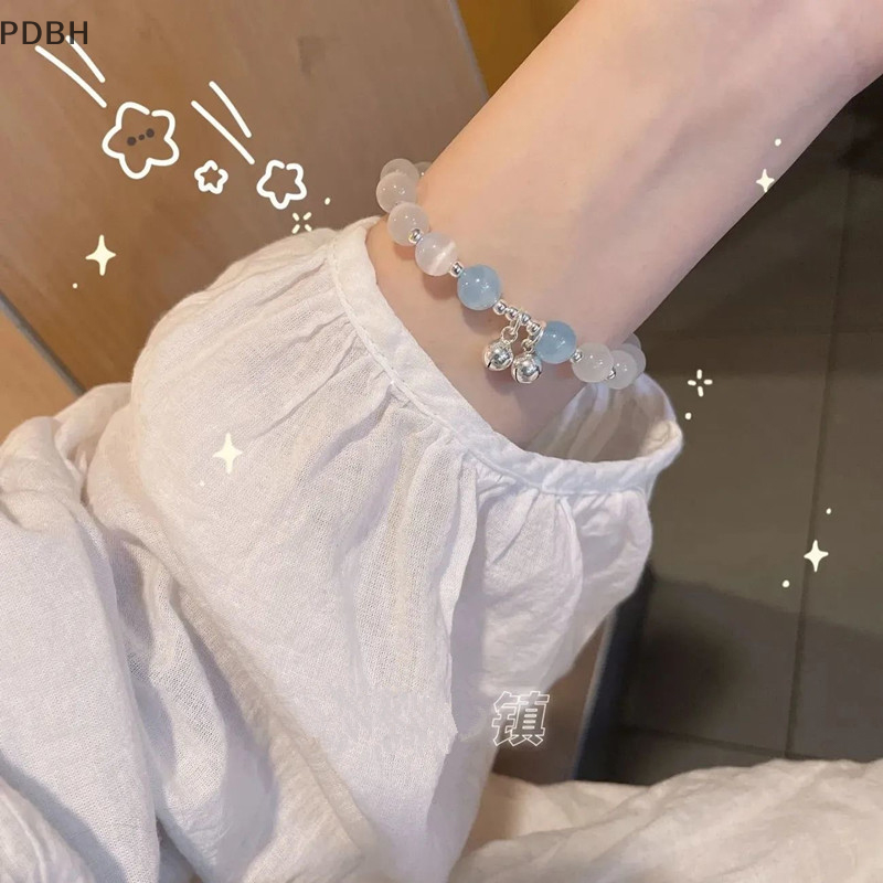 Flash Sale Fashion Ladies Imitation Opal Bell Bracelet Exquisite Cute Beaded Bracelet Natural Crystal Bracelet for Girls Party Jewelry Gift Exquisite Accessories